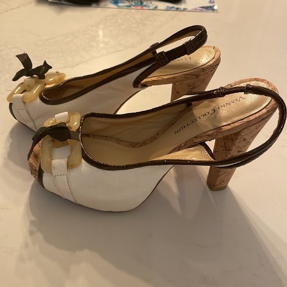 Vianni Collection size 5 sling back cream heels - Picture 3 of 9